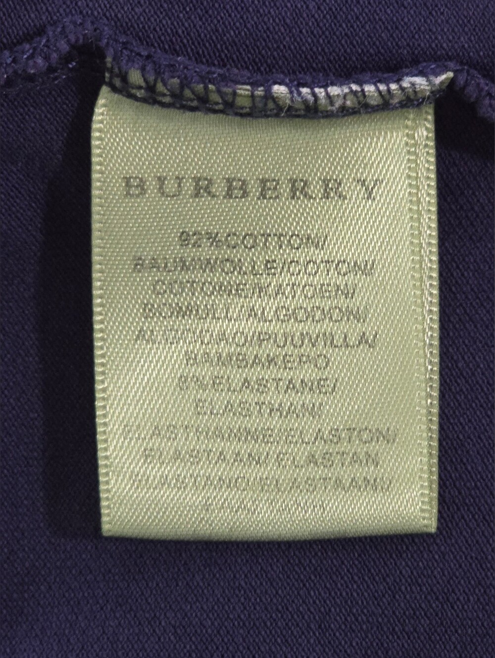 Burberry Navy Polo with Red Trim Short Sleeve Shirt - Picture 9 of 9